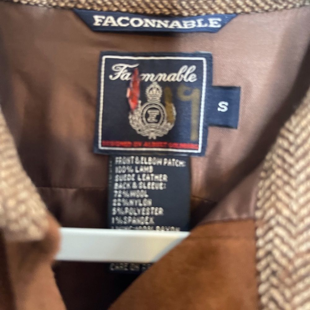 Faconnable lambs suede and wool fall Shacket - Picture 5 of 5